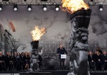 Uroczystość obchodów rocznicy powstania w getcie warszawskim 