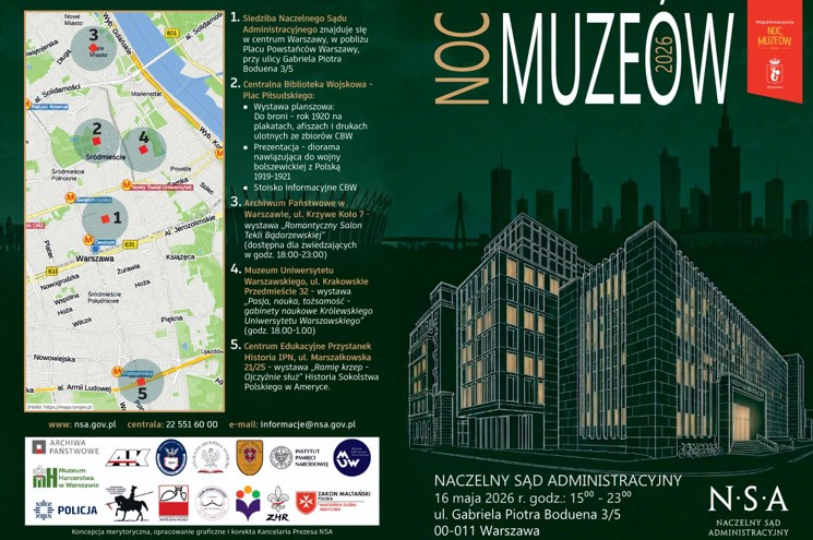 Noc Muzeów w Naczelnym Sądzie Administracyjnym